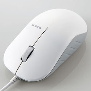 ELECOM 法人向け有線マウス BlueLED方式 Mサイズ 3ボタン ホワイト