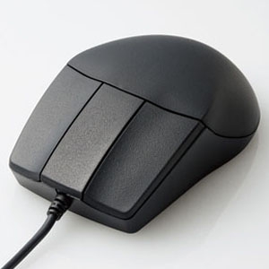 ELECOM ホイールレス有線マウス 3DCAD用 BlueLED方式 Mサイズ 3ボタン