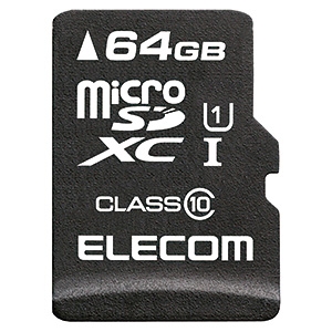 microSDXCカード 64GB 防水性能IPX7 UHS-ⅠU1対応 データ復旧サービス付