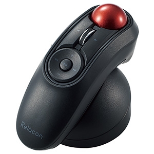 ELECOM ワイヤレストラックボールマウス 《Relacon》 ハンディタイプ Bluetooth®4.0方式 Lサイズ 10ボタン スタンド付